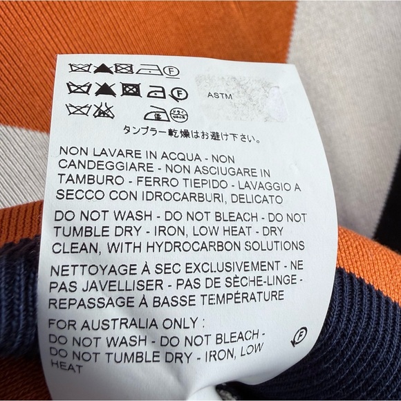 Mulberry England Silk Cotton Knit Sweater S Geometric Chevron Italy Luxury - Picture 11 of 13